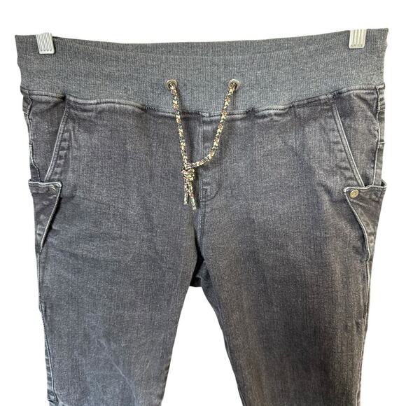 HT.A Primal Happy Trails Cropped Cargo Pant XL Gray Harem Grunge Cycling Offroad - Picture 2 of 9